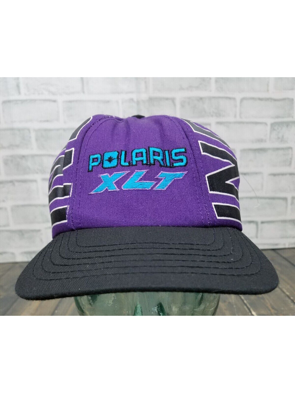 VINTAGE Polaris Racing Snapback Hat Cap 1990's Indy XL XLT XCR Classic Touring